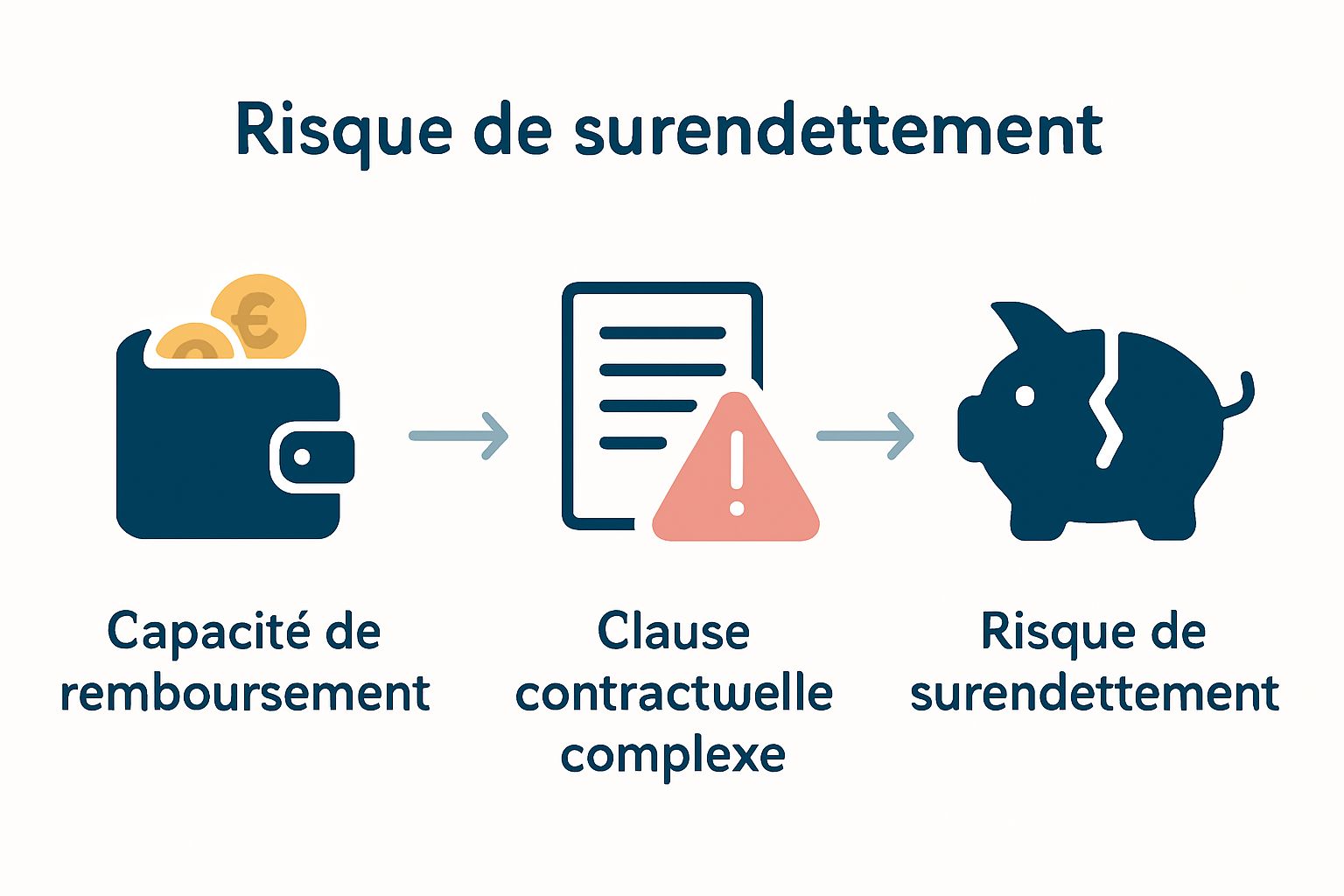 Infographic comparing 3 main risks of consumer credit