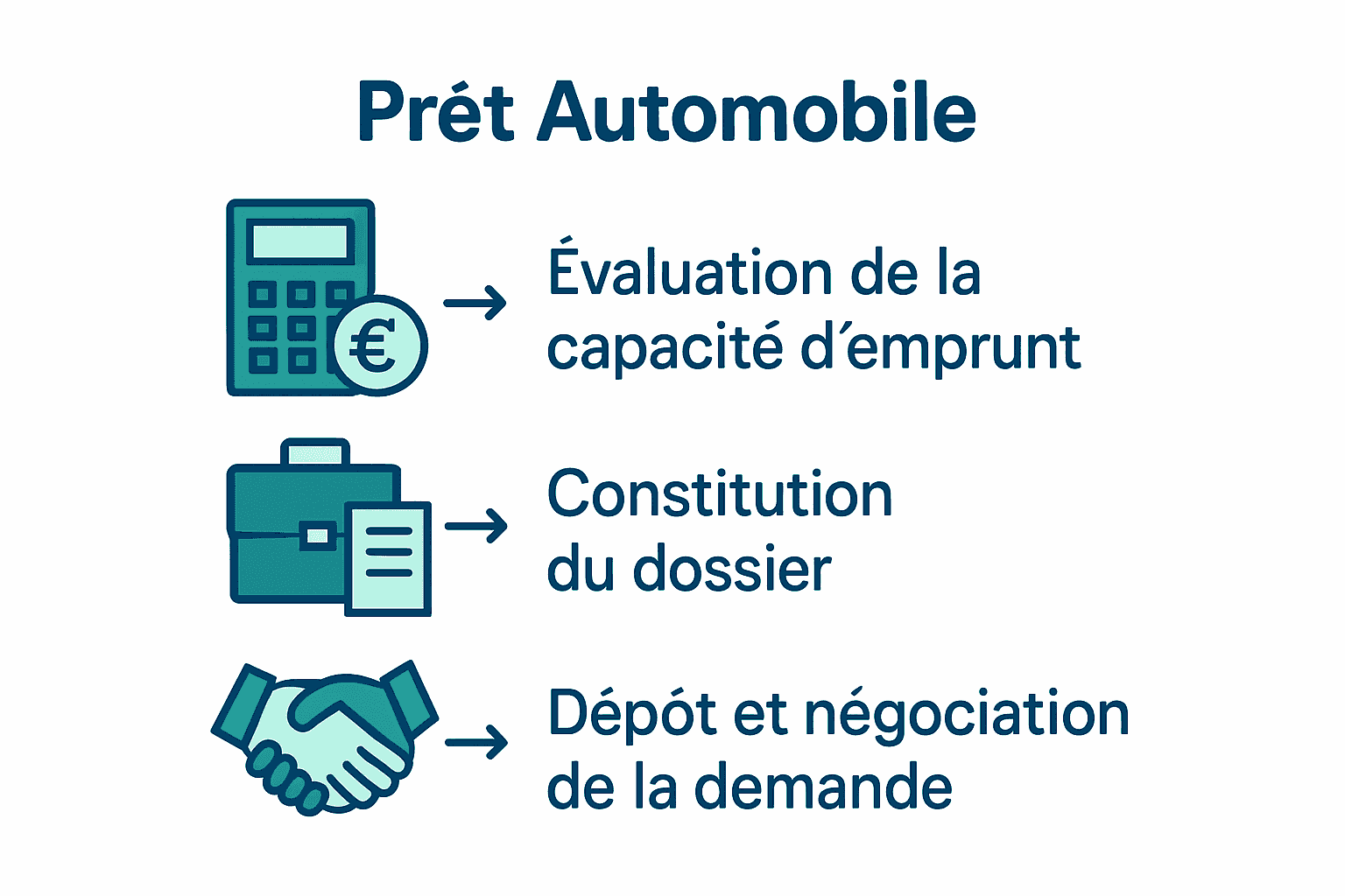 Processus en 3 étapes pour obtenir un prêt automobile en Belgique