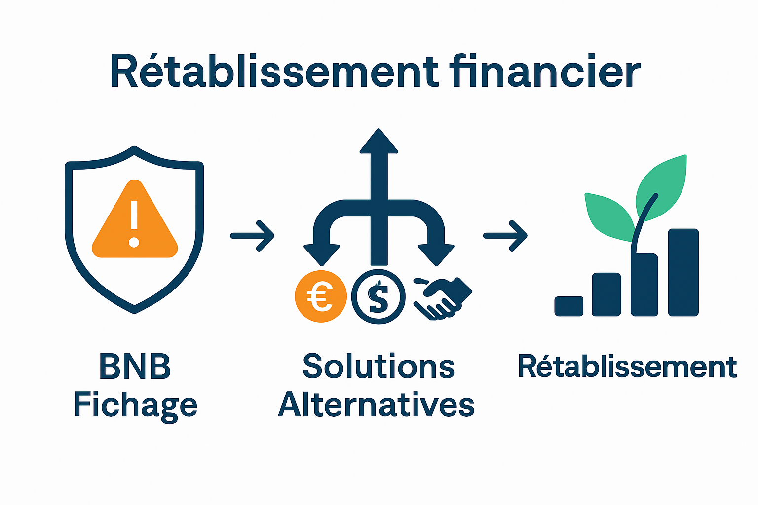 Infographic comparing credit solutions for fiché BNB in Belgium