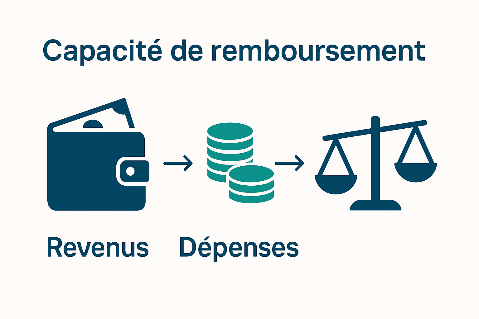 Processus visuel d’évaluation capacité remboursement