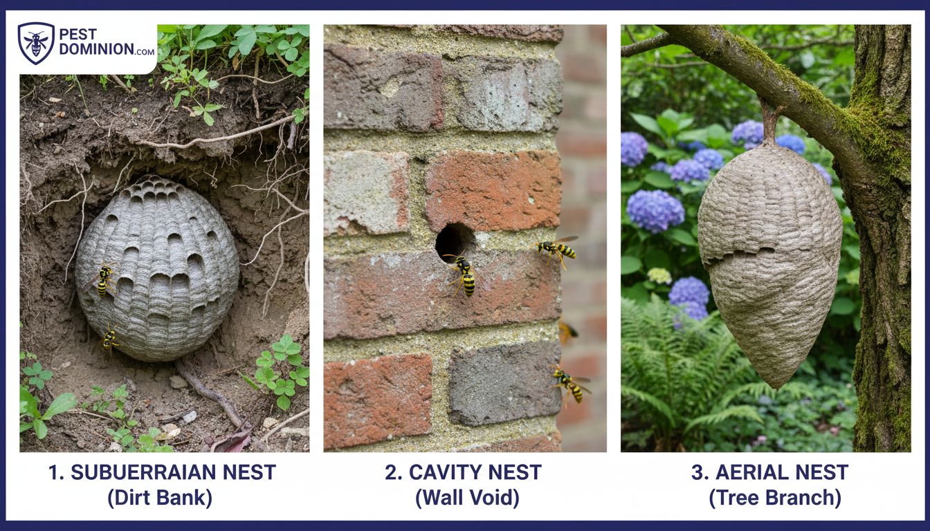 wasp nest types