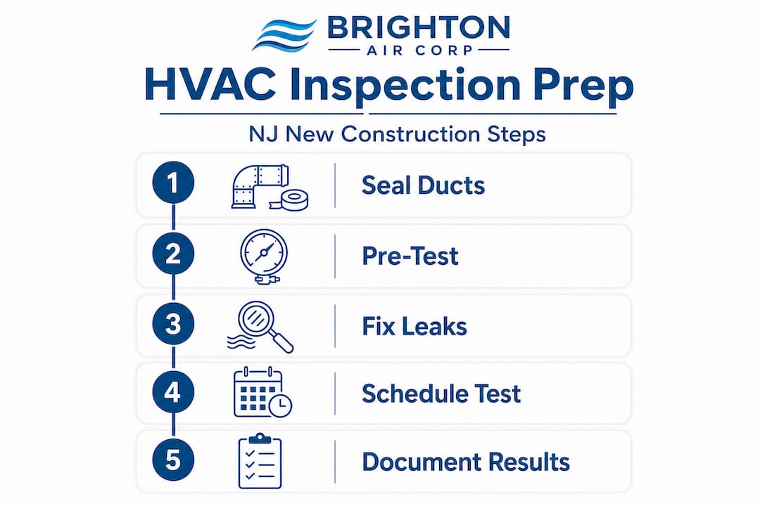 Step-by-step infographic for NJ HVAC inspection