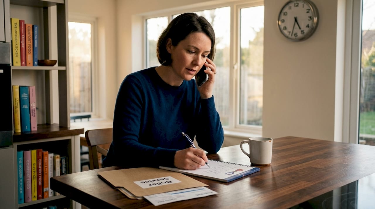 Homeowner calling to discuss boiler costs