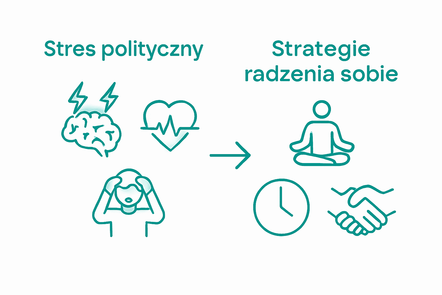Infografika: jak rozpoznać objawy stresu politycznego i jak sobie z nim radzić