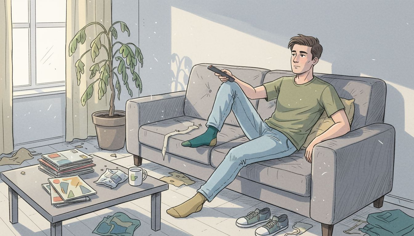 Mężczyzna, który w domu nie potrafi zapanować nad swoimi emocjami