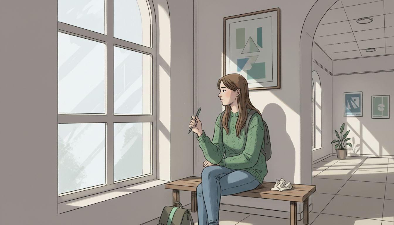 Kobieta zmagająca się z objawami derealizacji