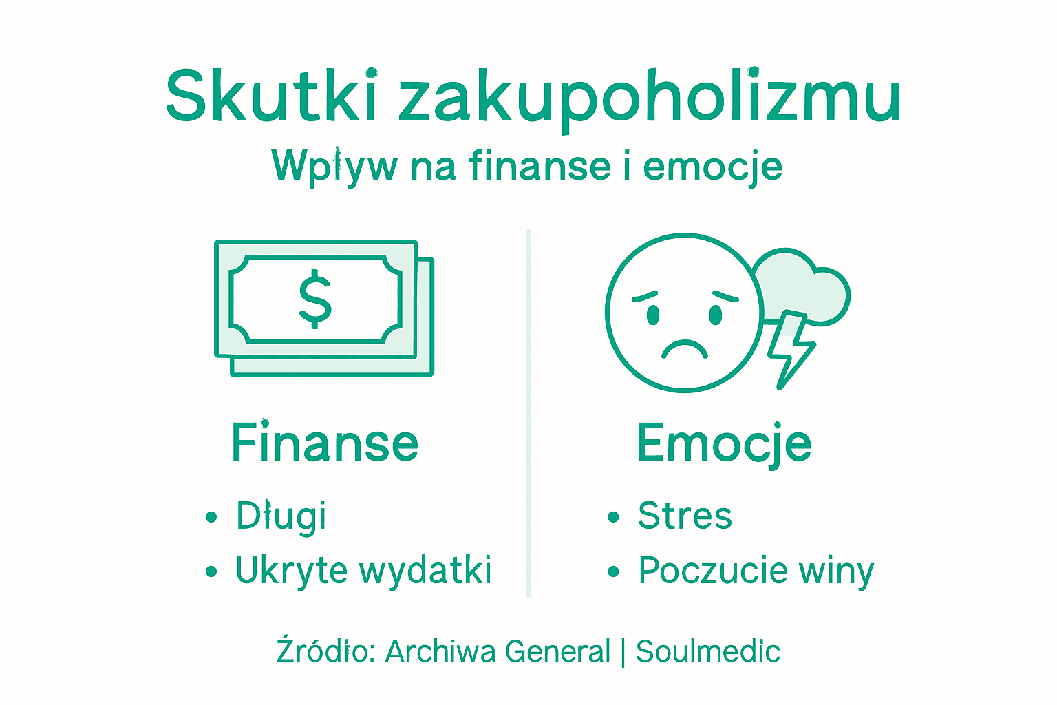 Infografika: jak zakupoholizm wpływa na stan portfela i zdrowie psychiczne