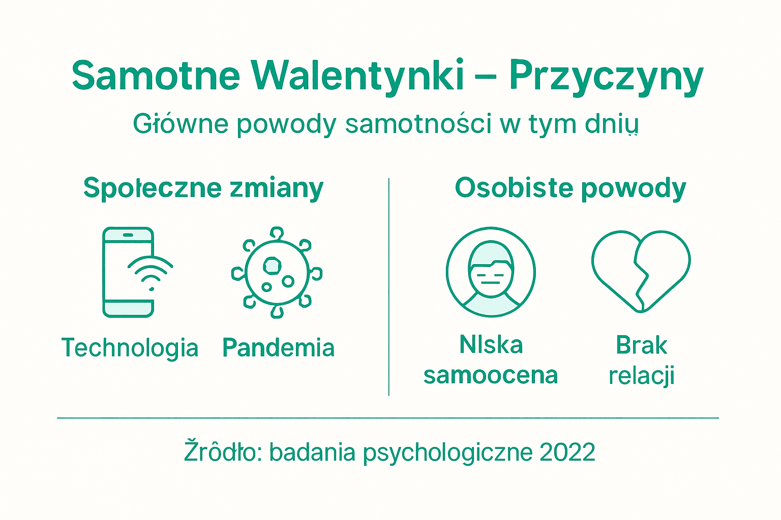 Infografika: Dlaczego spędzamy Walentynki w pojedynkę?