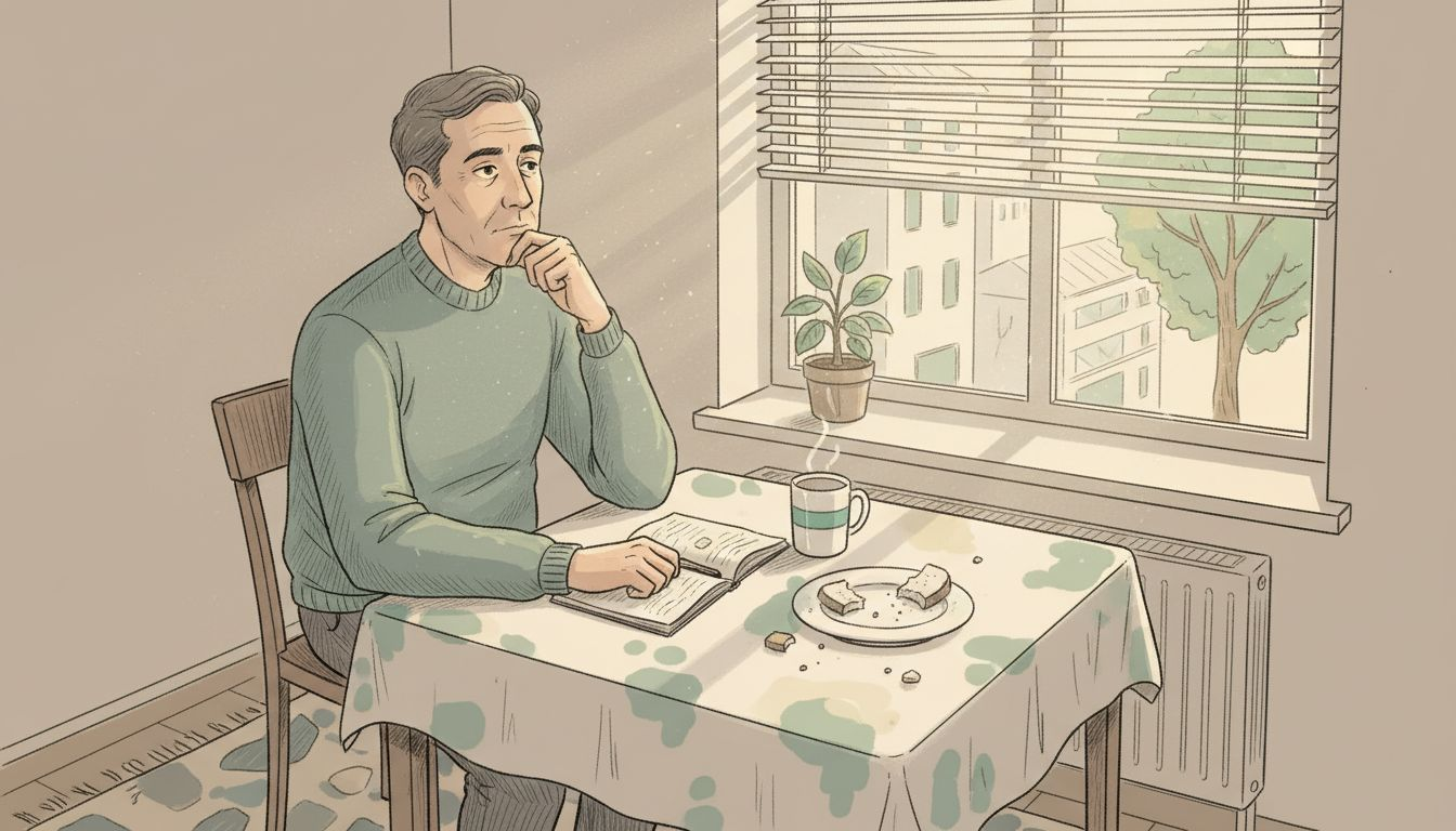 Mężczyzna prowadzący dziennik, by lepiej zrozumieć własne emocje