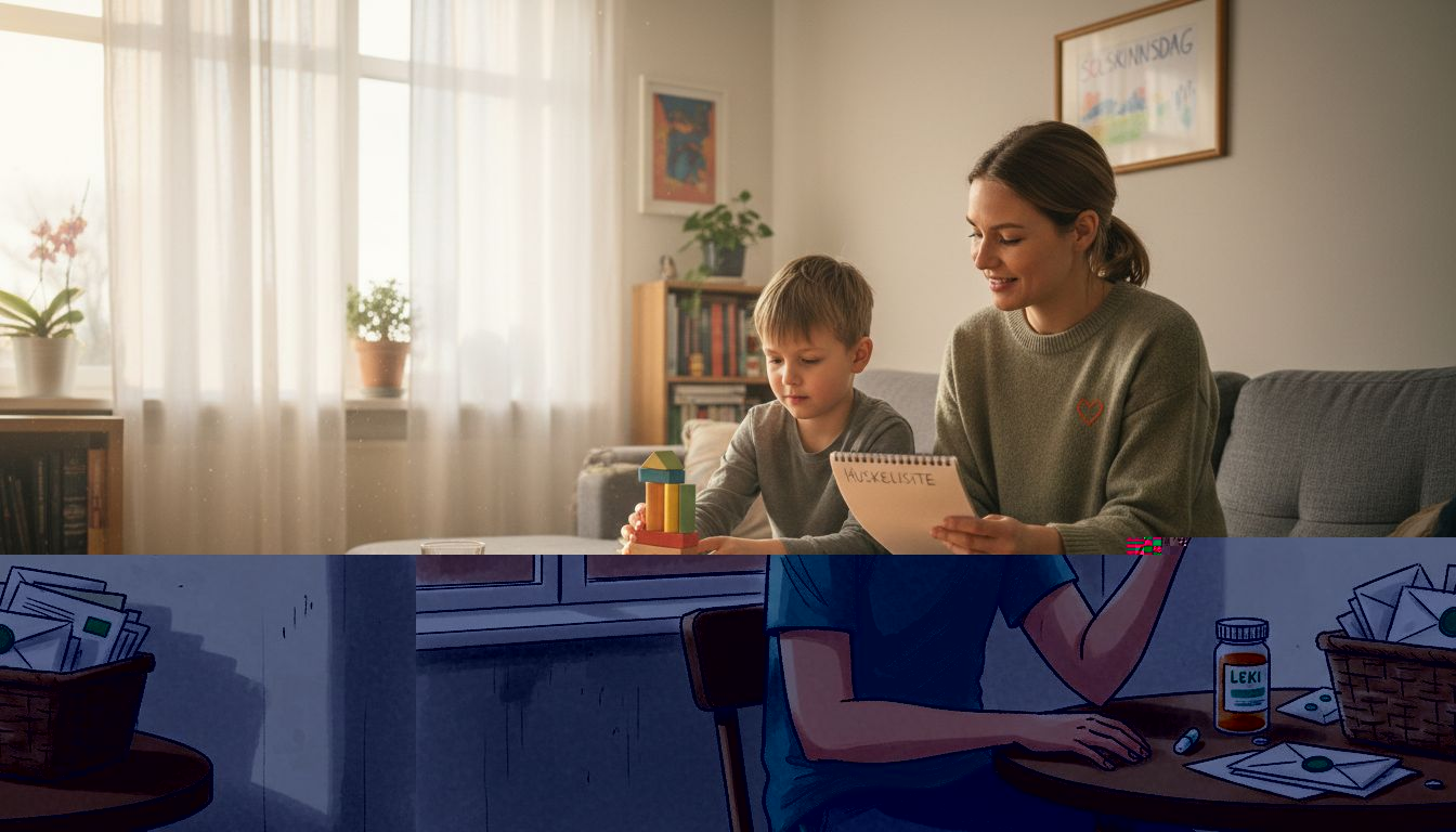 Mężczyzna siedzący przy stole przeżywa na przemian okresy manii i depresji.