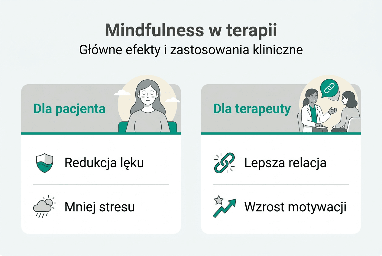 Infografika: Jak praktyka uważności wpływa na skuteczność psychoterapii