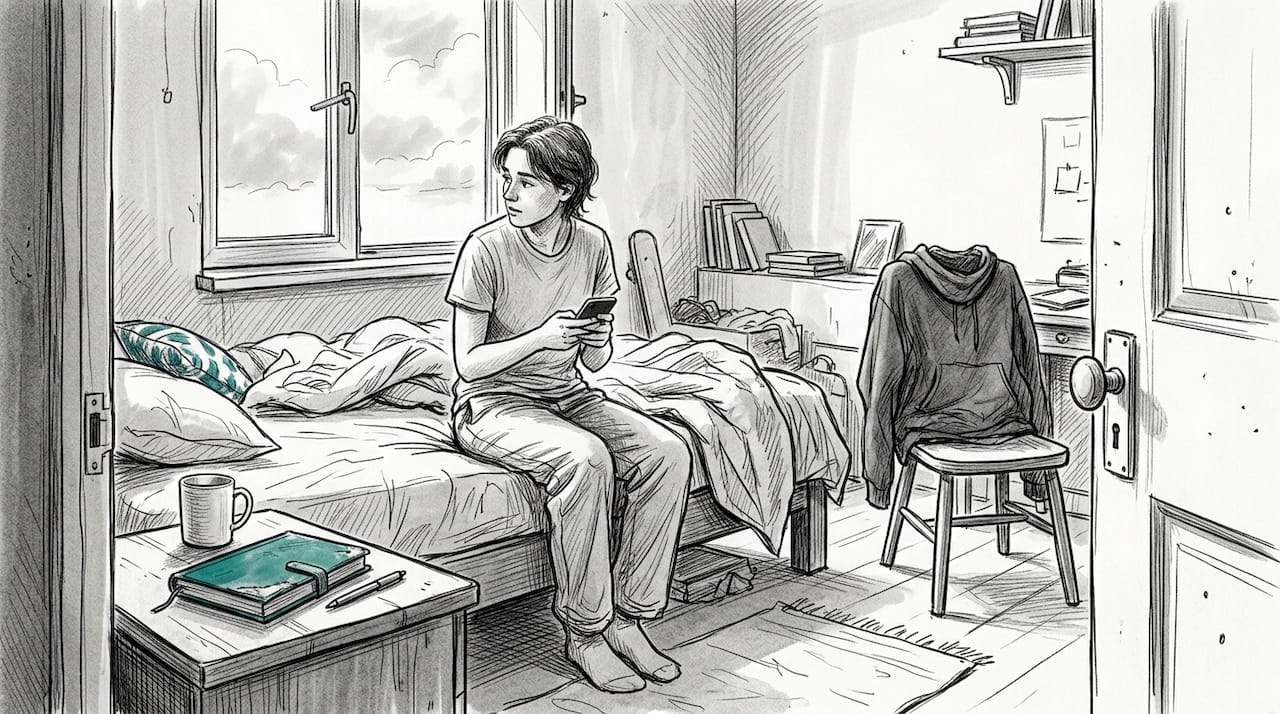 Osoba mierząca się ze stresem po ujawnieniu swojej orientacji