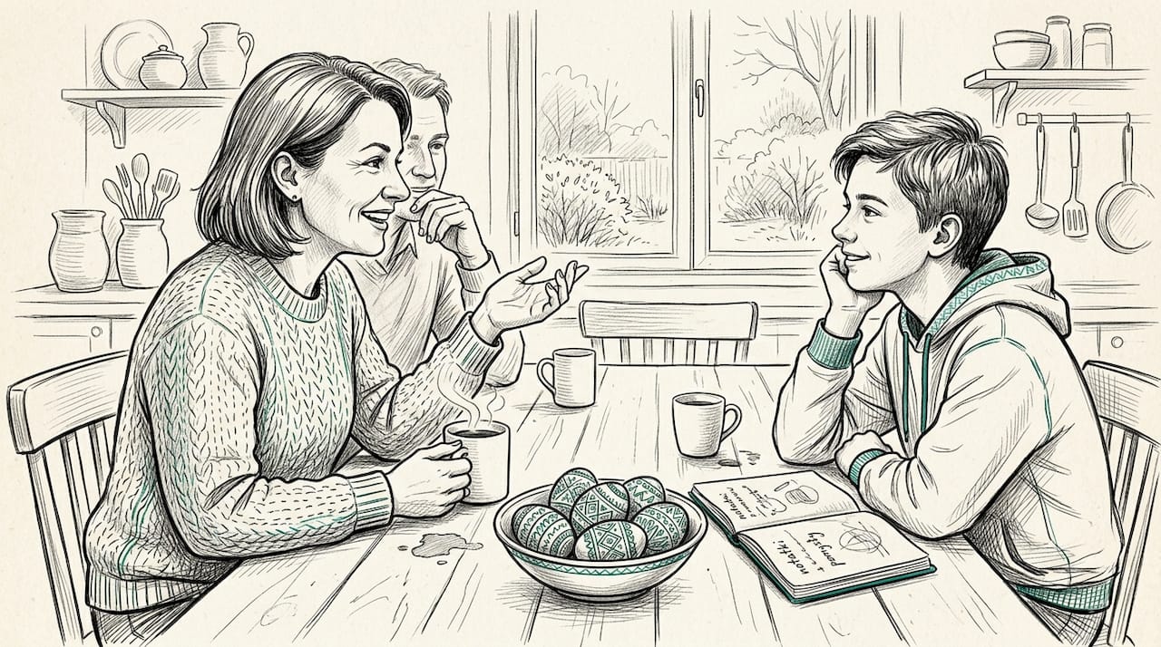 Rozmowy o wyznaczaniu granic przy kuchennym stole