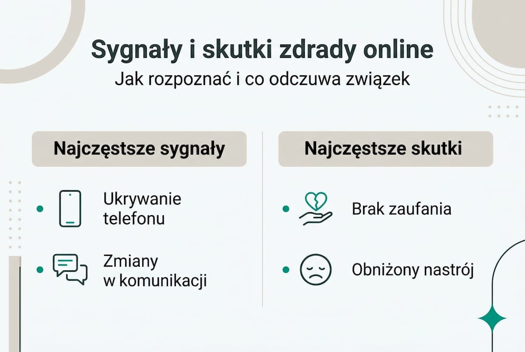 Infografika: Jak rozpoznać zdradę w sieci i jakie niesie konsekwencje?