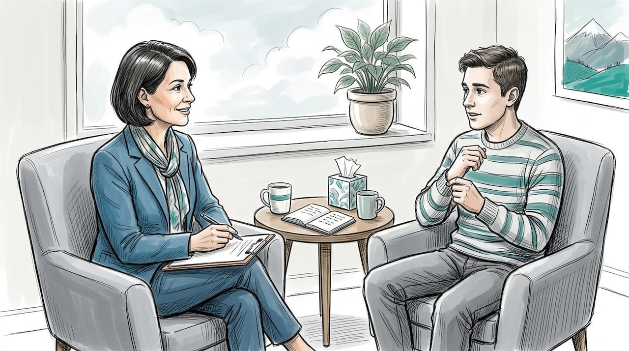 Rozmowa z psychologiem podczas terapii ADHD