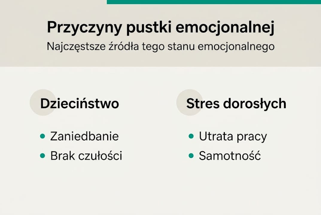 Infografika: najczęstsze powody, dla których czujemy pustkę emocjonalną