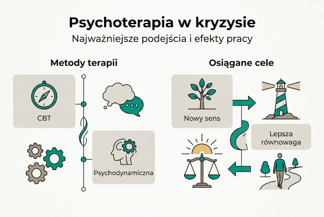 Infografika: metody pracy i rezultaty psychoterapii