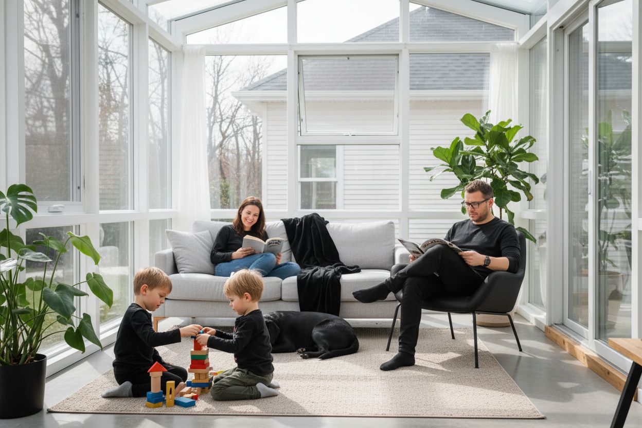 solarium famille maison