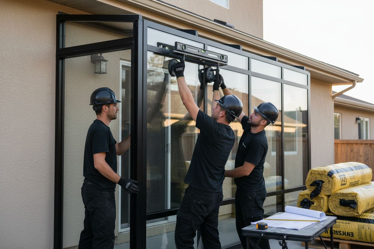 installation solarium matériaux