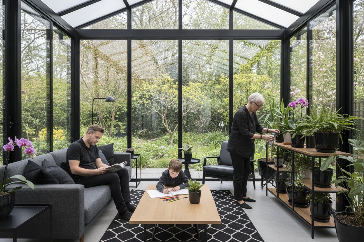 familiale solarium, bien-être, lumière naturelle