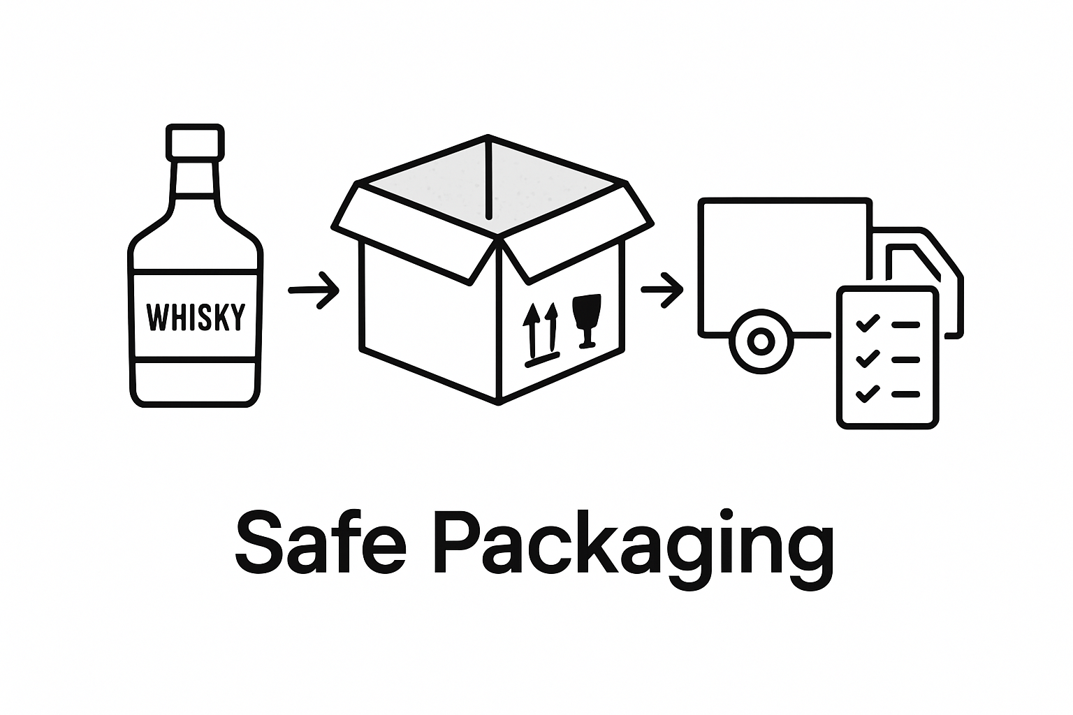 Whisky gift packaging and shipping infographic