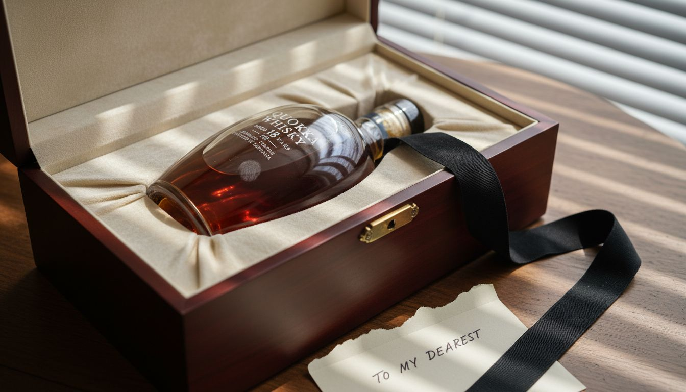 Luxury whisky gift box with velvet lining