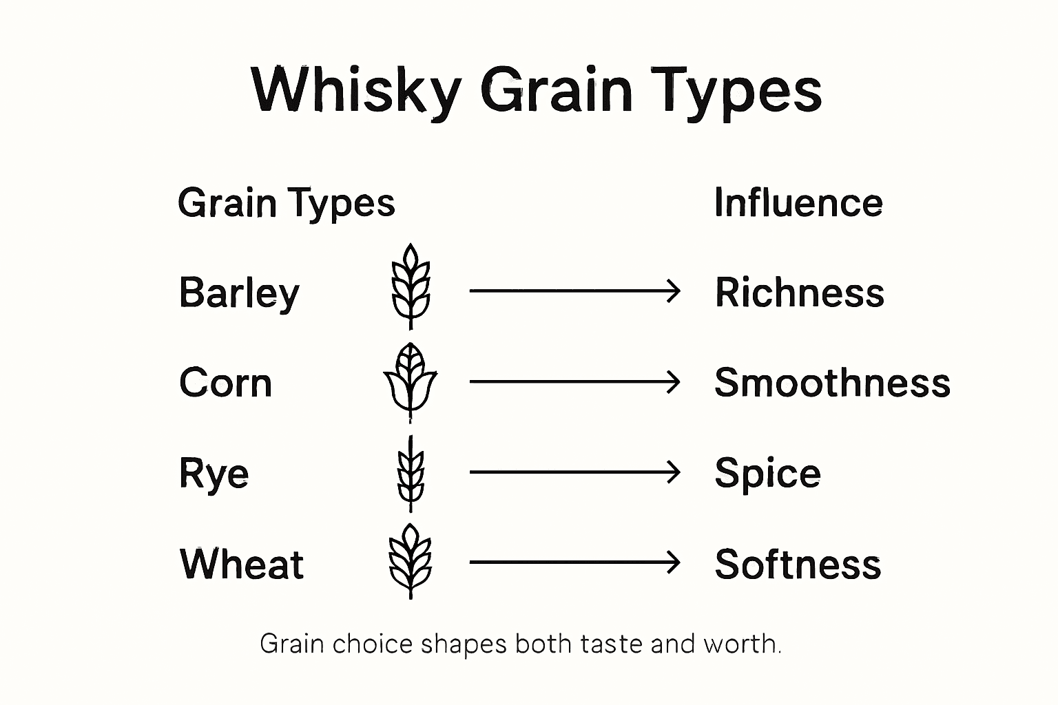 Infographic overview of whisky grain impact