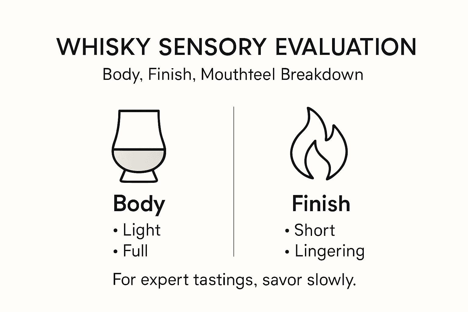 Infographic on whisky sensory evaluation