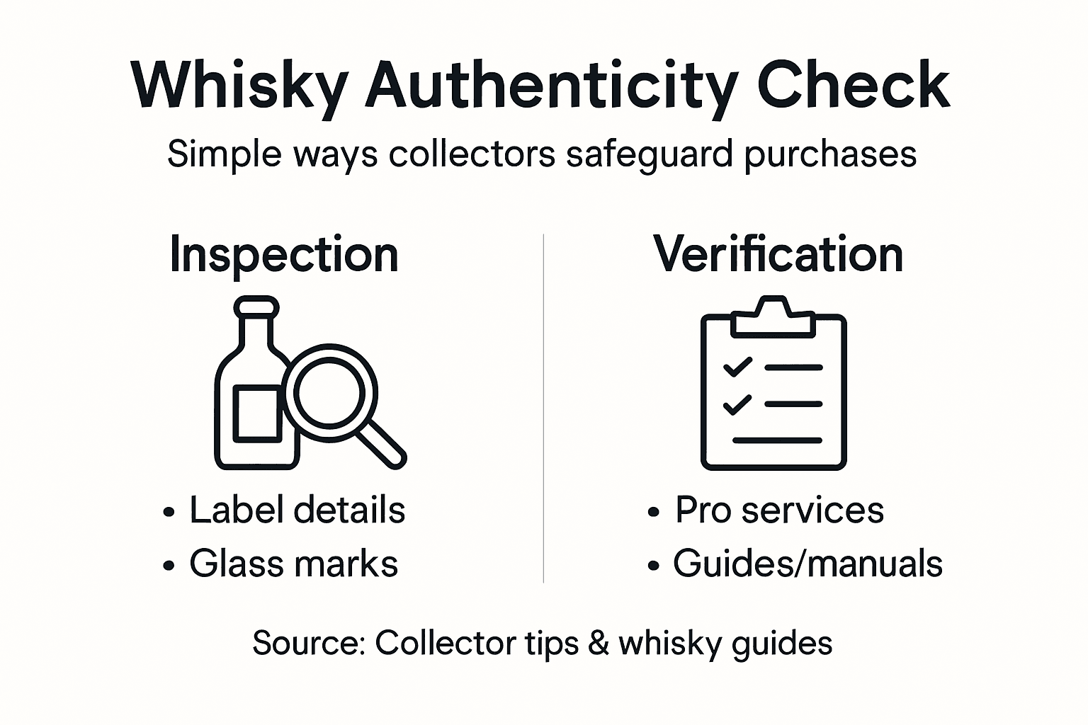 Infographic on whisky authenticity checks