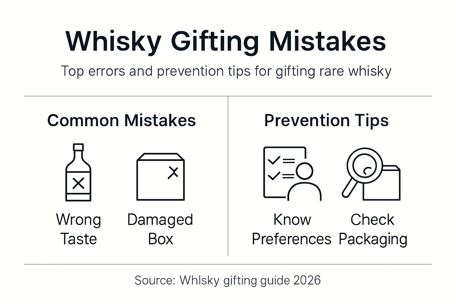 Infographic on common gifting mistakes and tips