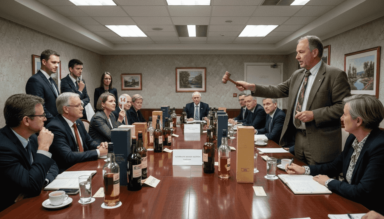 Bidders gather at whisky auction event