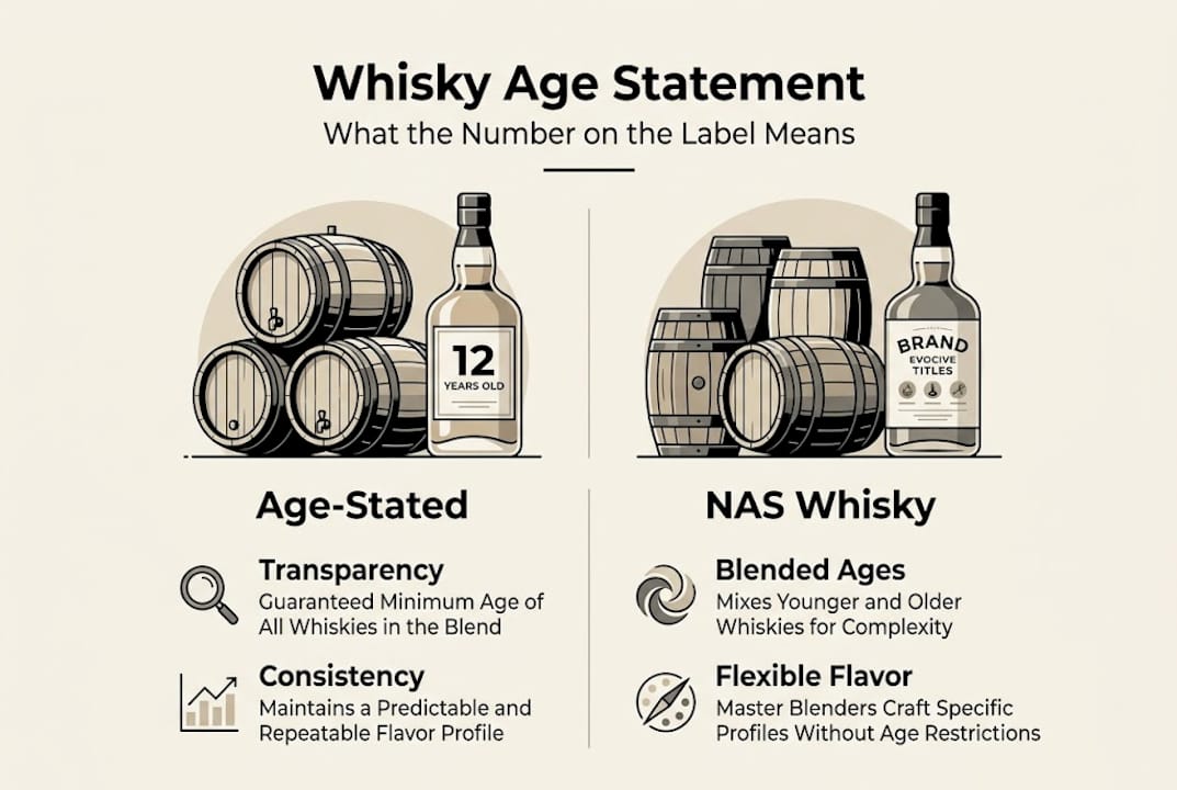 Infographic about whisky age statements