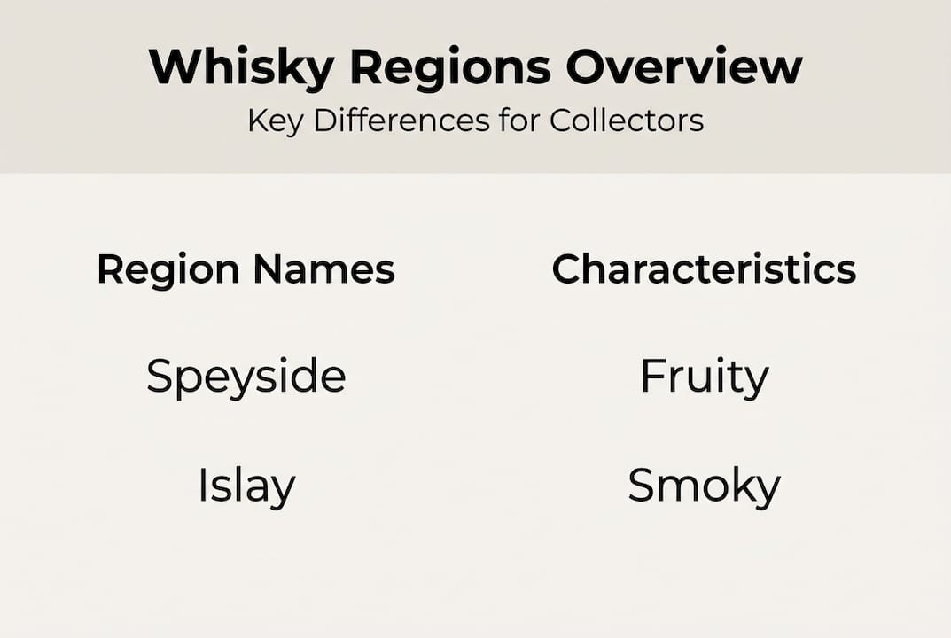 Infographic overview of whisky regions and traits