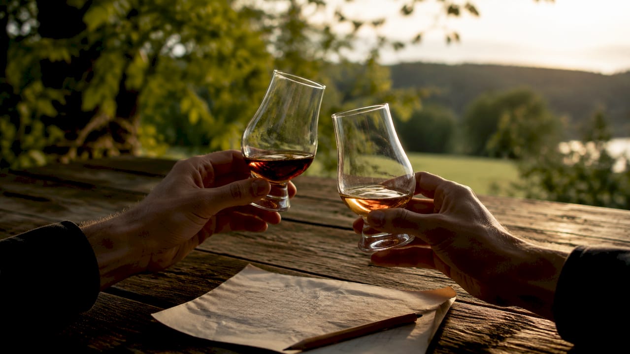 Comparing whisky ABV pours with tasting notes