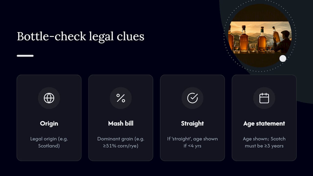Four key whisky label details