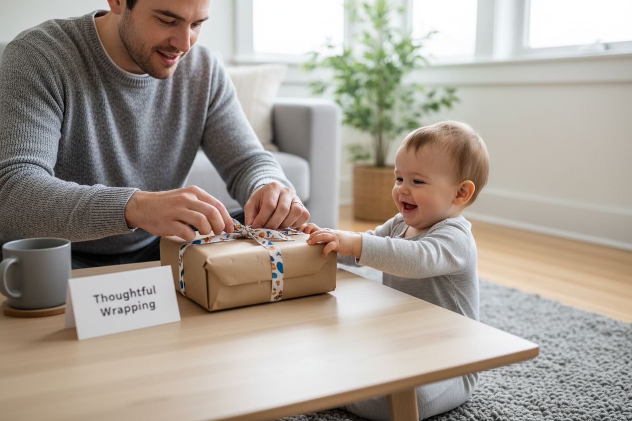 wrapping first birthday toy