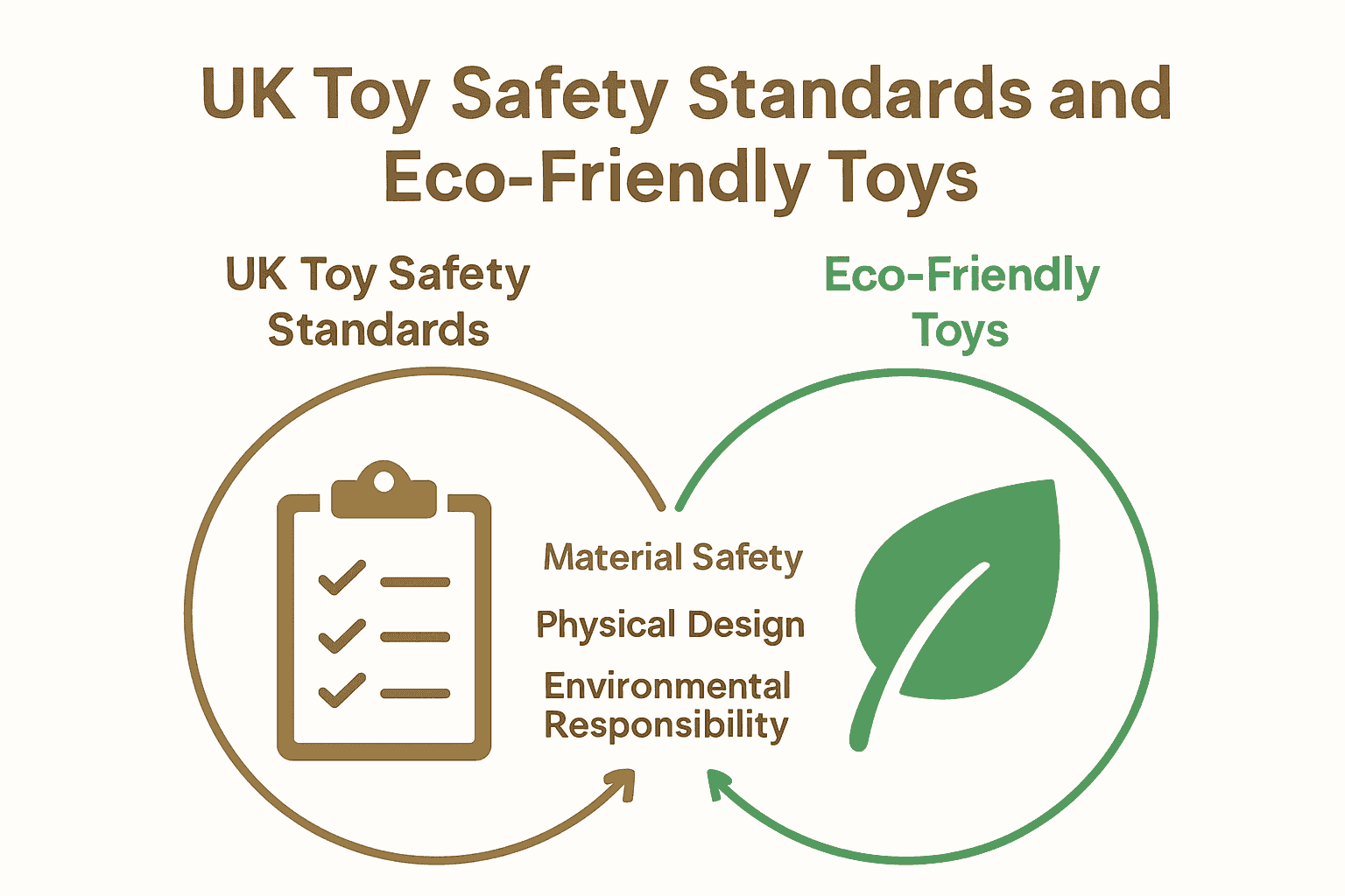 Infographic comparing toy safety standards and eco-friendly features