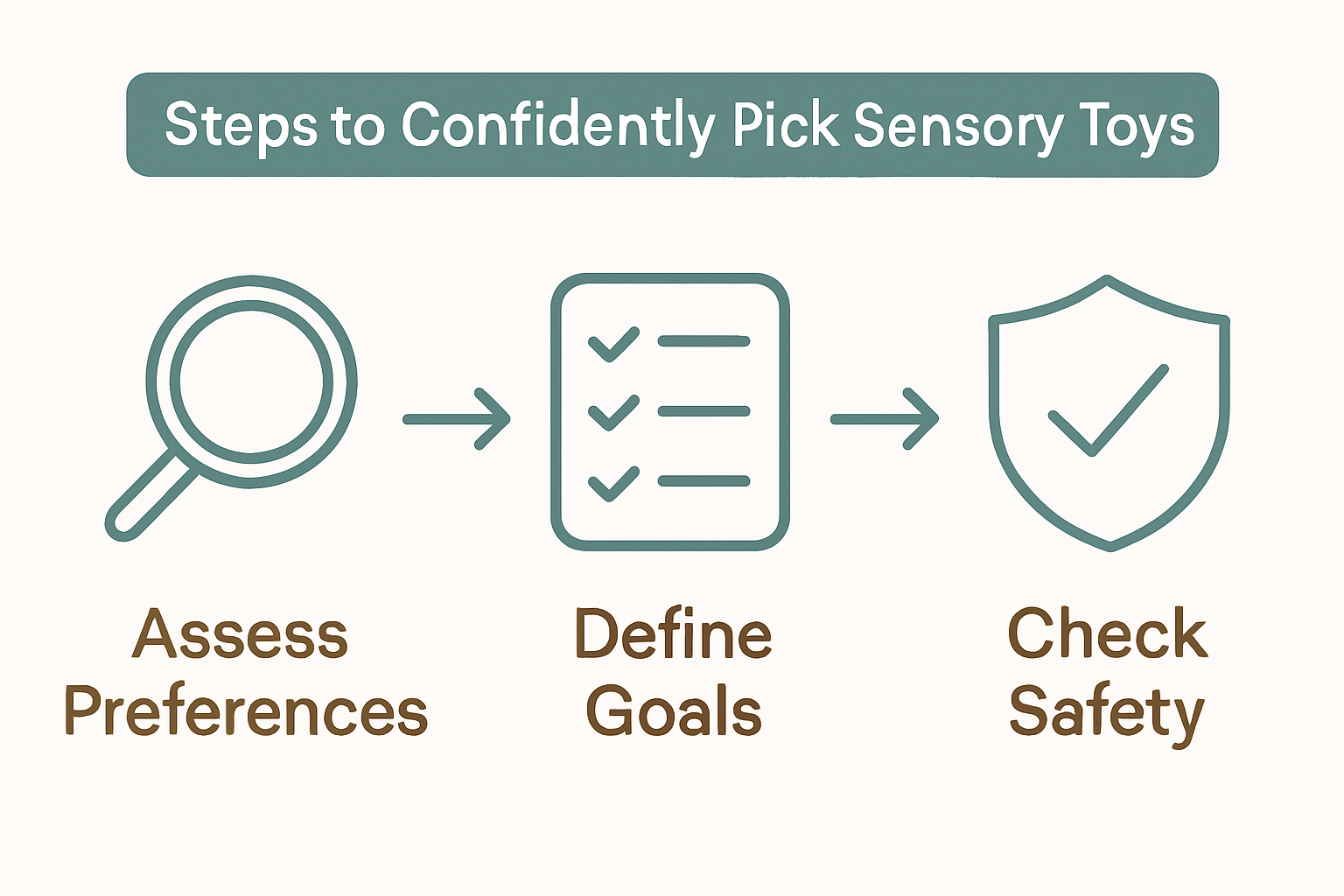 Infographic: Steps for sensory toy selection process