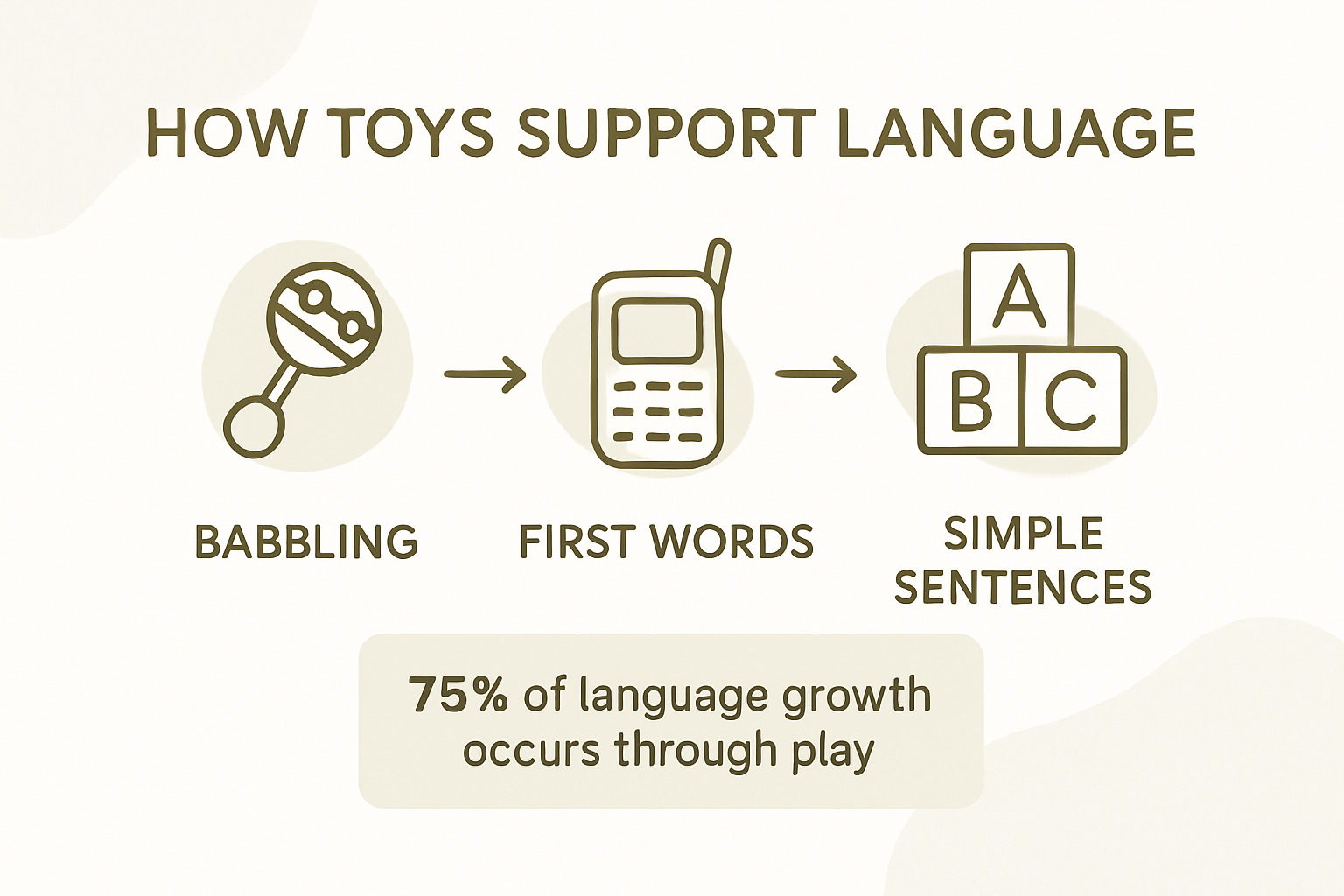 Infographic on toy-supported language stages