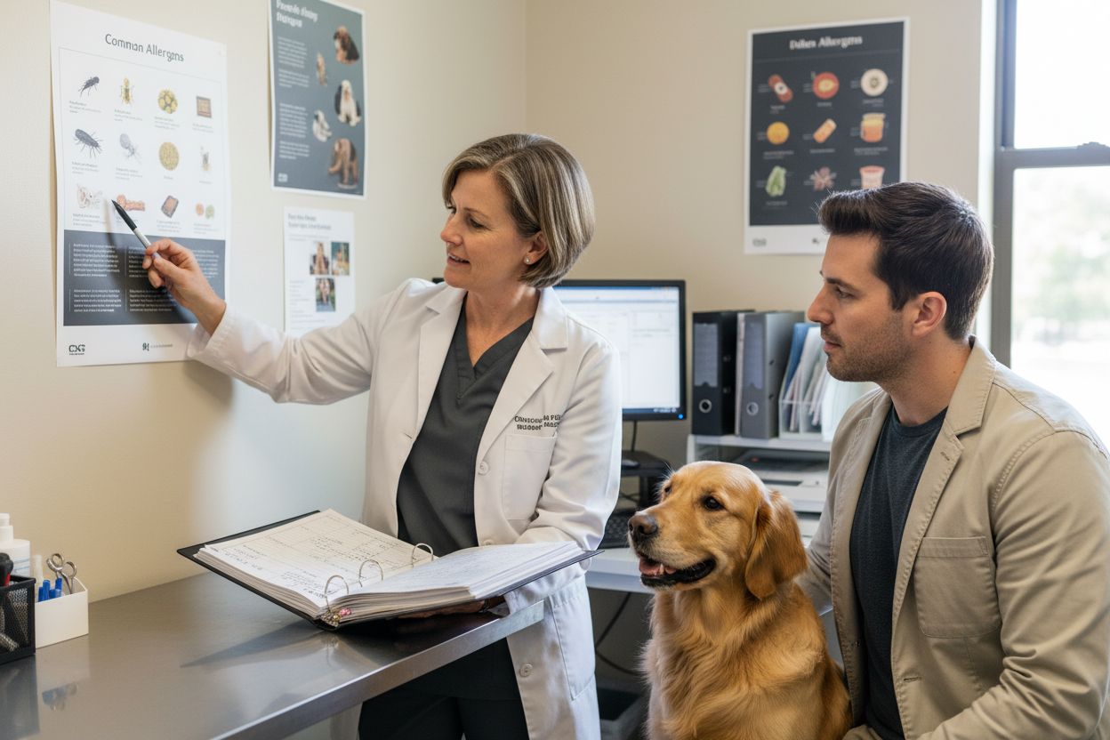 veterinær konsultasjon hund allergi