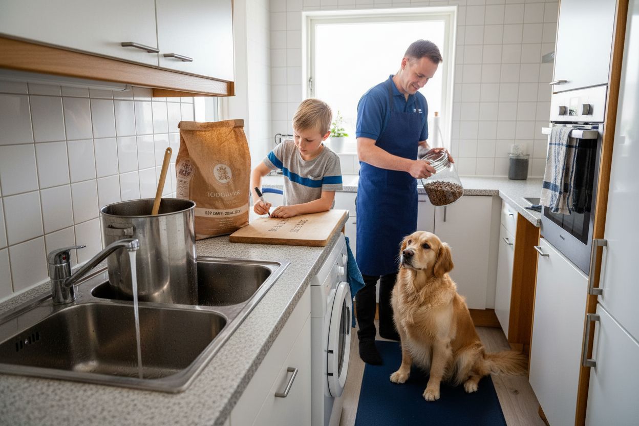 rengjøring hundefôrbeholder