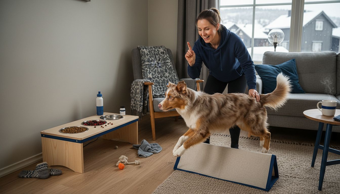 aktiv hund fôringsstasjon