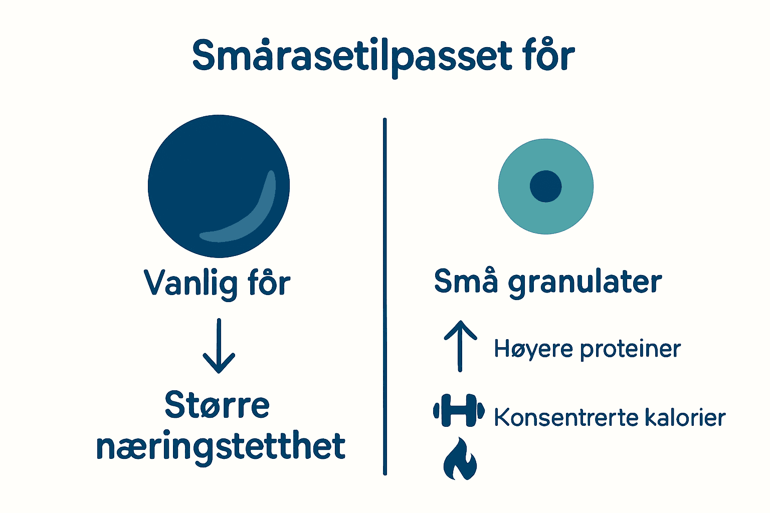 Sammenligning av smårasefôr og vanlig hundemat