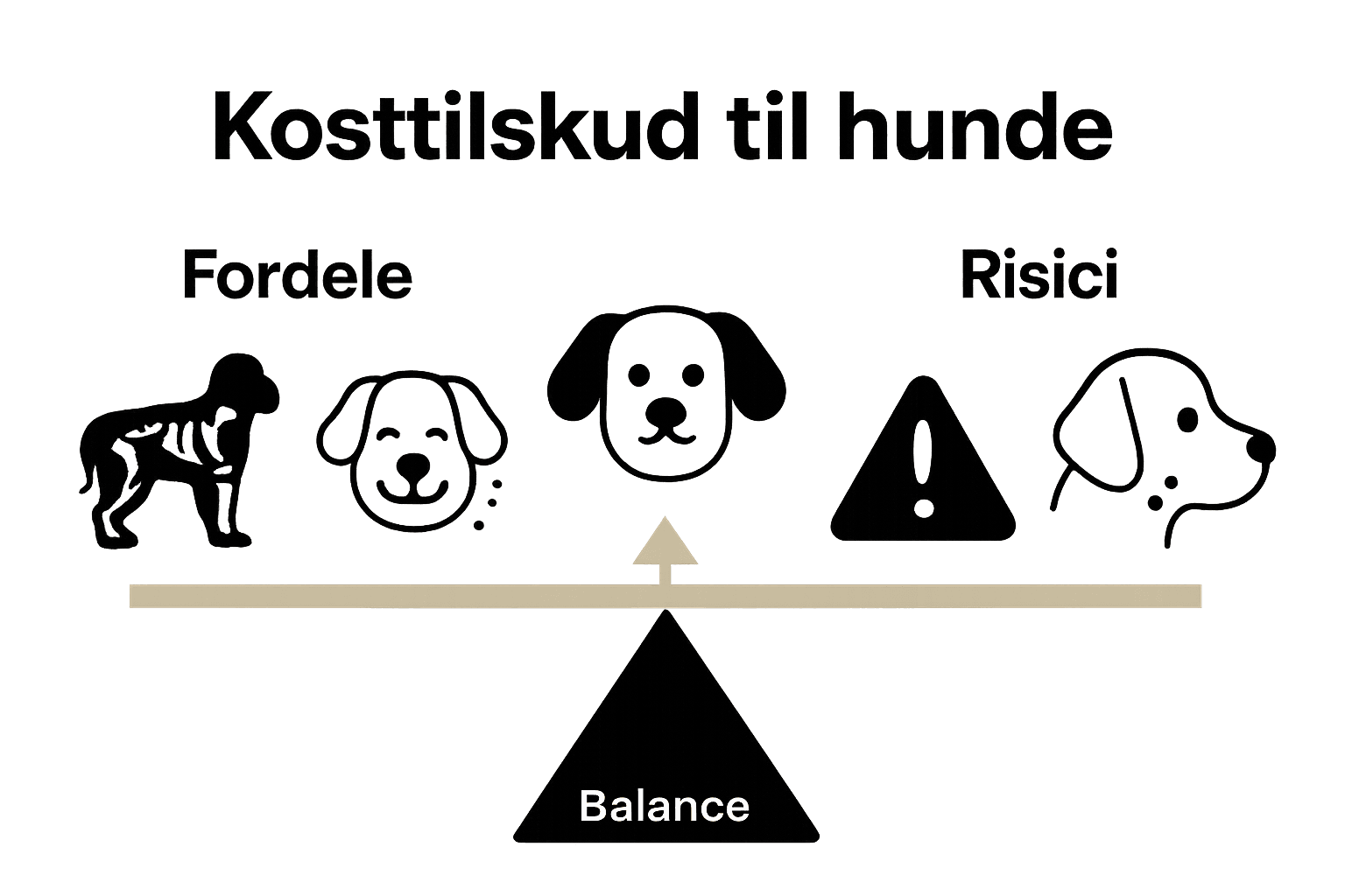 Sammenligning af fordele og risici ved hundekosttilskud