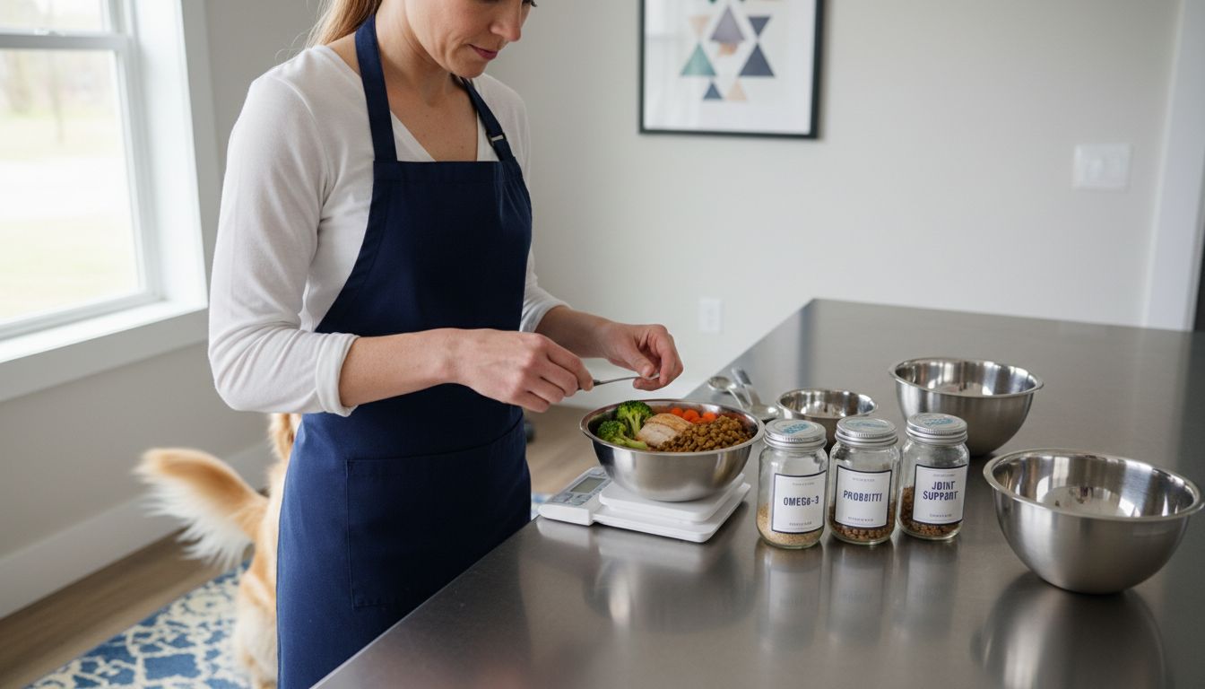 Careful preparation of tailored dog meal