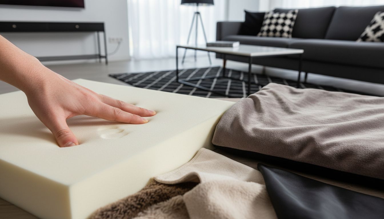 Forskellige materialer til hundesenge vises