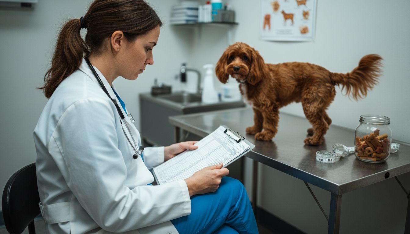 Vet reviewing plant-based dog nutrition