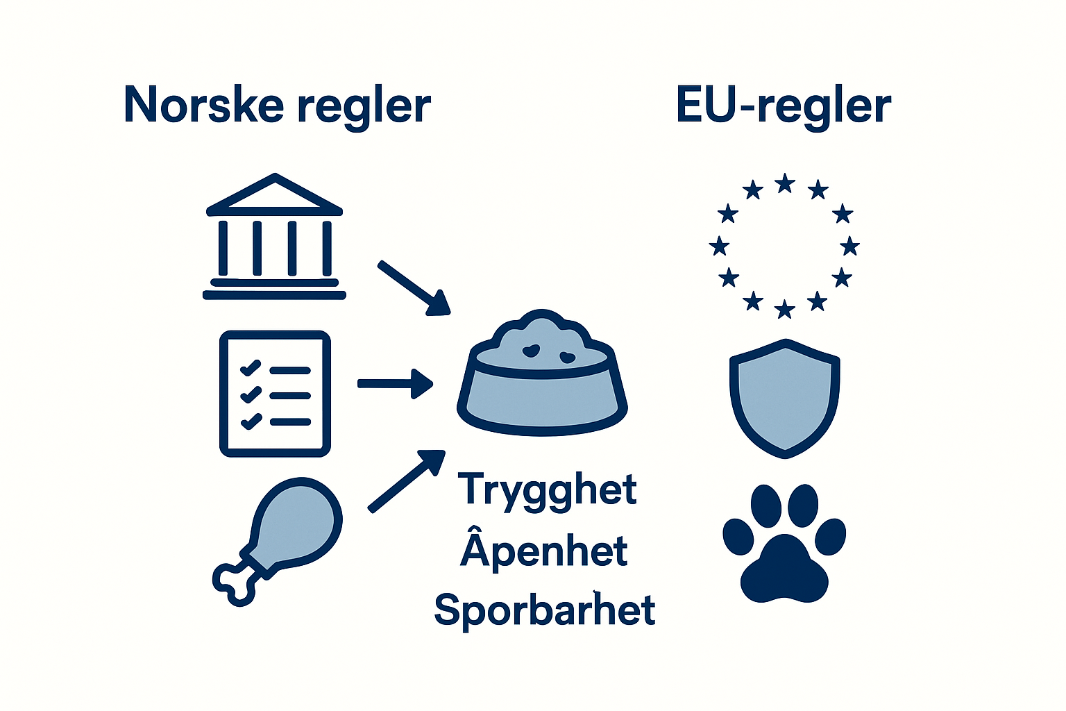 Slik skiller regelverket for hundemat seg mellom Norge og EU