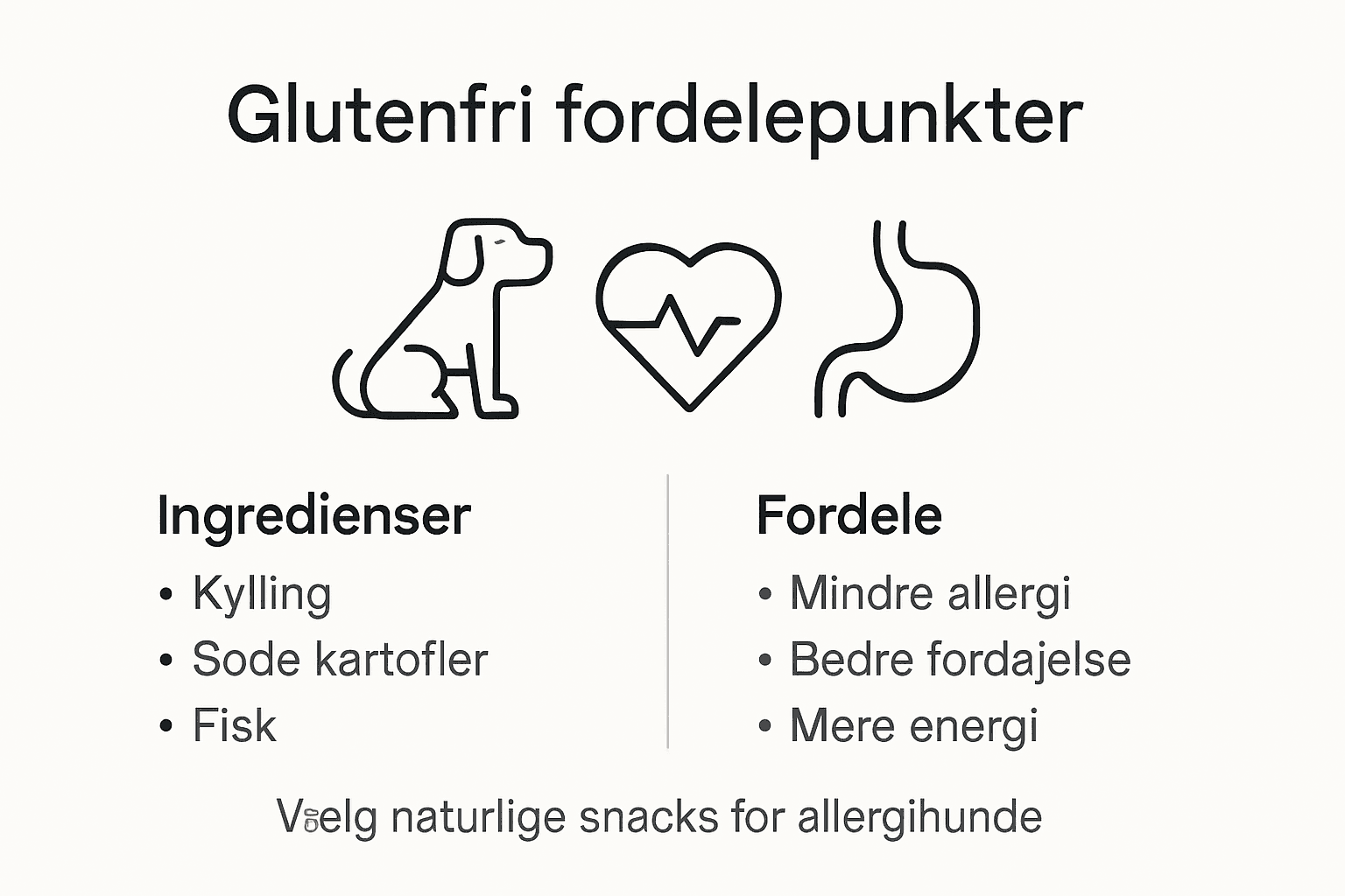 Infografik: Derfor er glutenfri hundesnacks et sundt valg for din hund