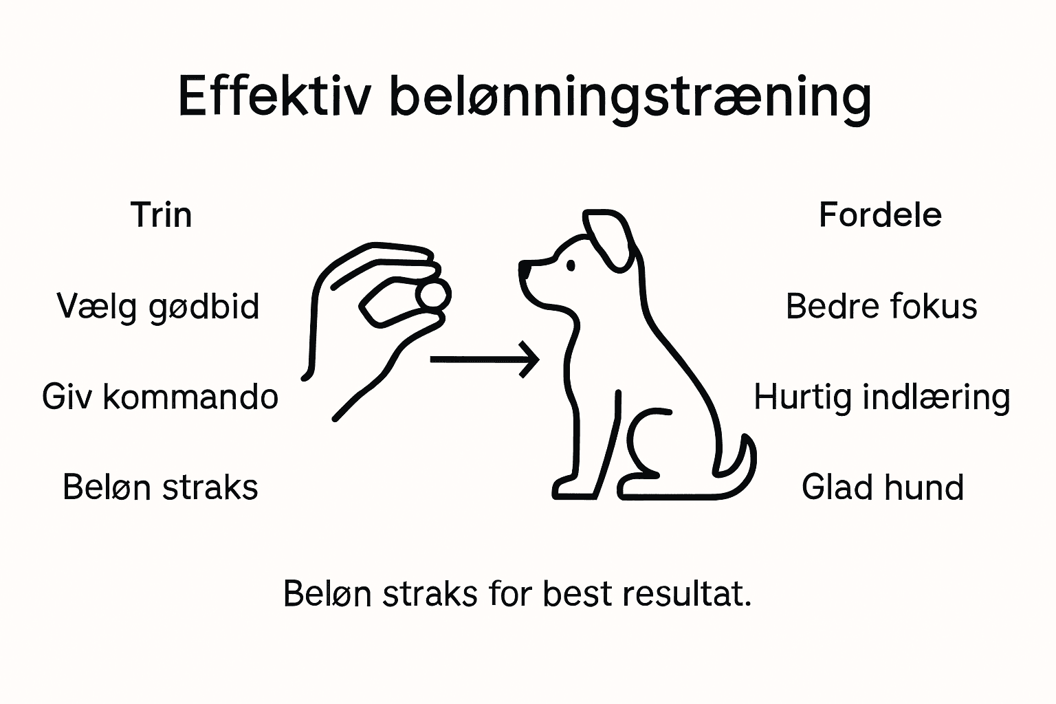 Grafisk oversigt: Sådan træner du din hund med belønning